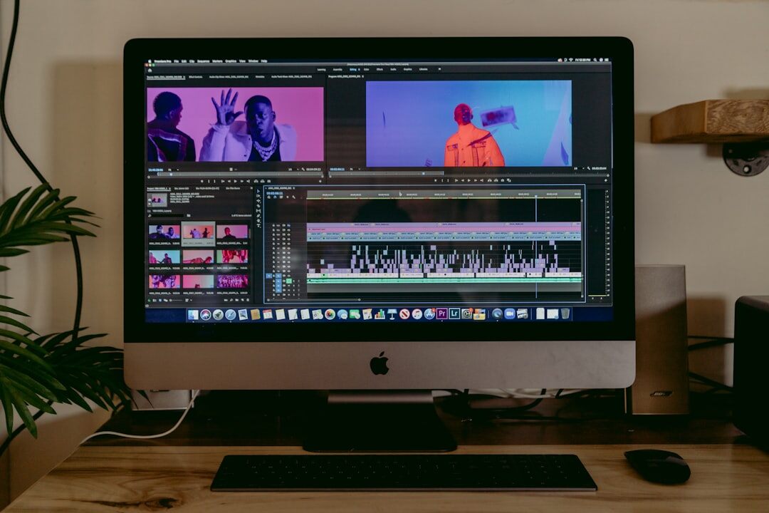 professional video editing setup